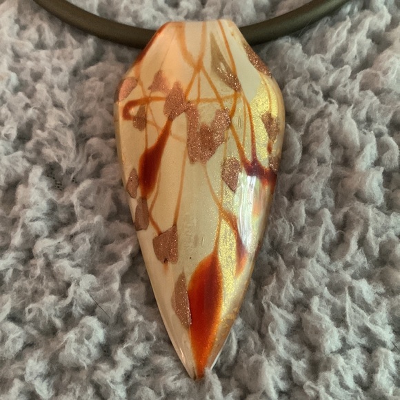 Antica Murrina Venezia.Pendant Necklace Glass, cream, orange, pink. Beautiful. - Picture 3 of 8